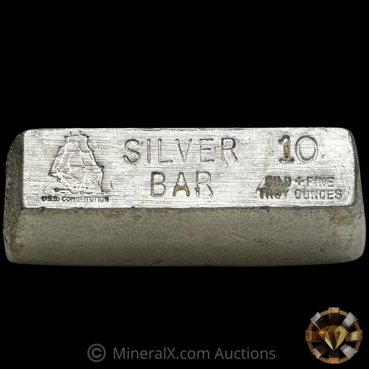 10oz USS Constitution Vintage Silver Bar