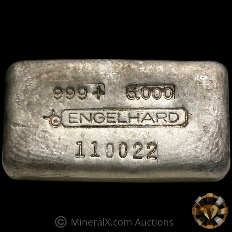 5oz Engelhard Bull Logo Vintage Silver Bar