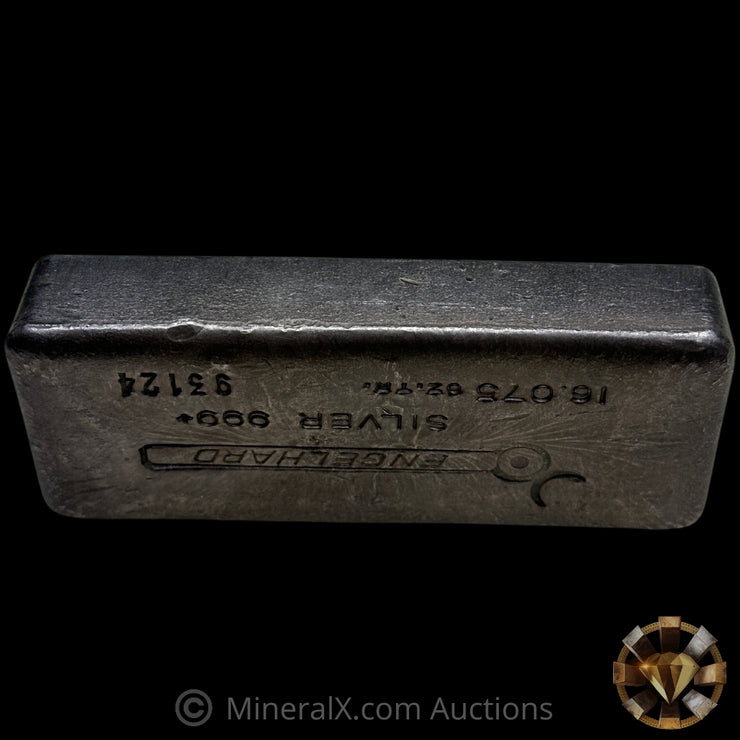 16.075oz (1/2 Kilo) Engelhard Bull Logo Poured Variety Vintage Silver Bar