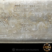 100oz Engelhard 1st Series Partial X Prefix Vintage Silver Bar