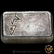 3oz W H Foster Vintage Silver Bar With Deak Triangle & Star Counterstamps