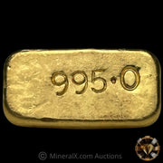1oz N M Rothschild & Sons RMR Early "995.0" Fineness Vintage Gold Bar