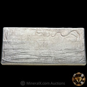 20oz Engelhard Bull Logo Vintage Silver Bar With Unique Reverse Stampings