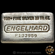 10oz Engelhard Waffleback Vintage Silver Bar With Reverse Convex Stampings