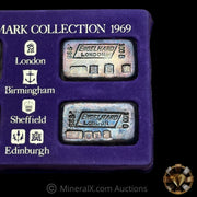 x4 100g 1969 Engelhard London British Hallmark Collection Vintage Silver Bar Set (No Shell/Case)