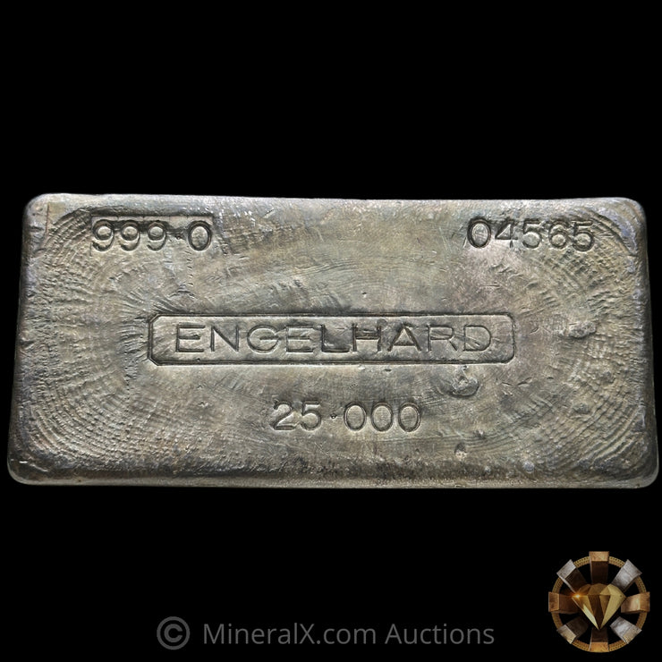 25oz Engelhard 6th Series Rare 0-Leading Early "999.0" Fineness Variety Vintage Silver Bar