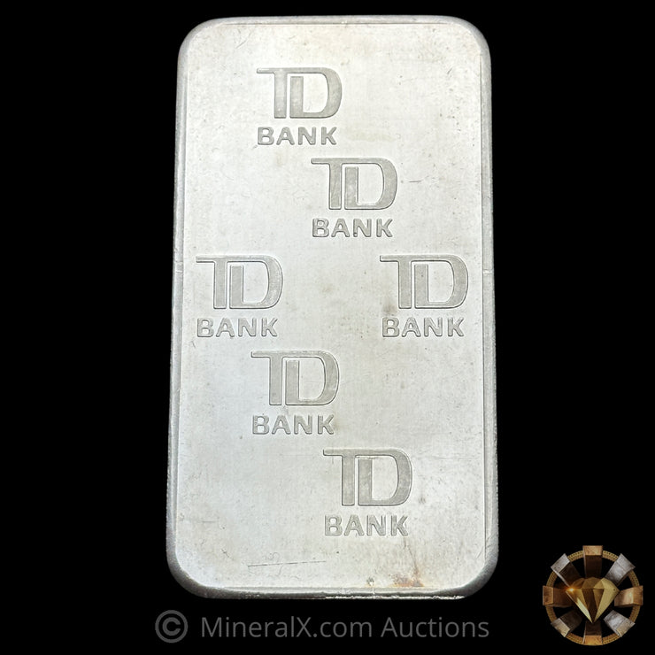 10oz Engelhard Maple Leaf TD Bank Reverse Vintage Silver Bar