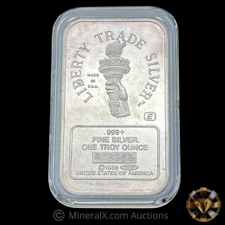 1oz Engelhard Liberty Trade Silver Vintage Silver Bar With Low Serial