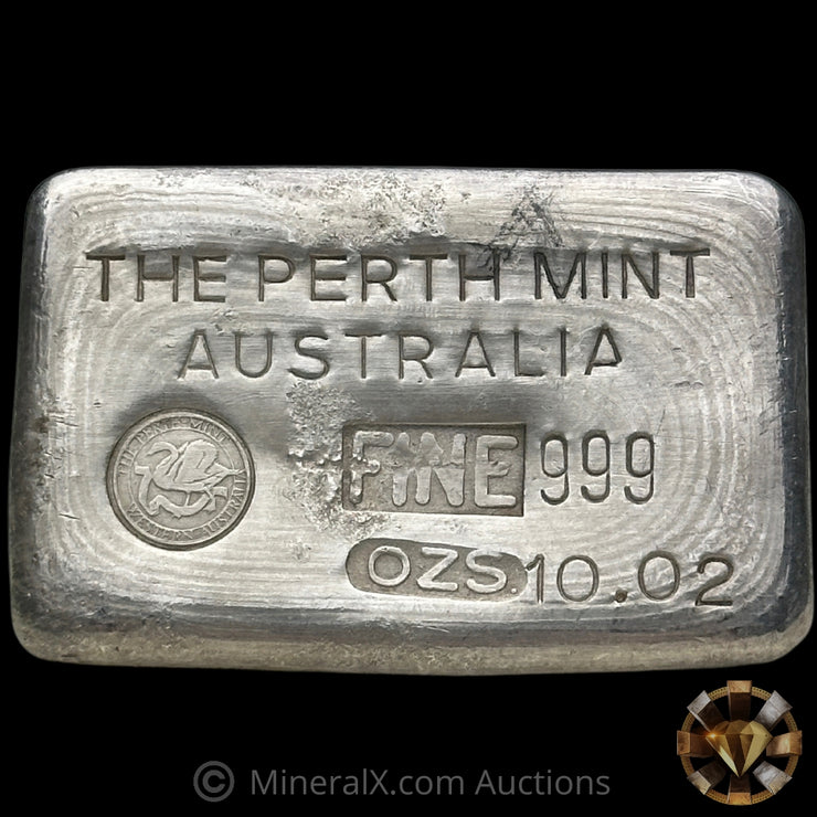 10.02oz The Perth Mint Australia Type A Vintage Silver Bar