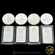 x8 1oz Engelhard Vintage Silver Coin & Bar Lot