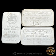 x3 1oz Engelhard Vintage Silver Bars