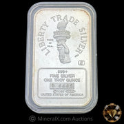 1oz Engelhard Liberty Trade Silver Vintage Silver Bar With Unique 4444 Serial