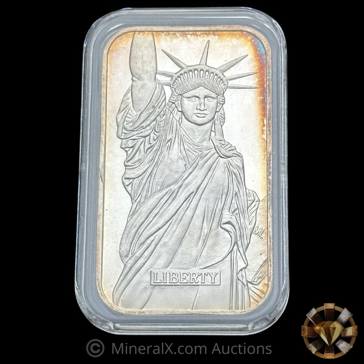 1oz Engelhard Liberty Trade Silver Vintage Silver Bar With Unique 4444 Serial