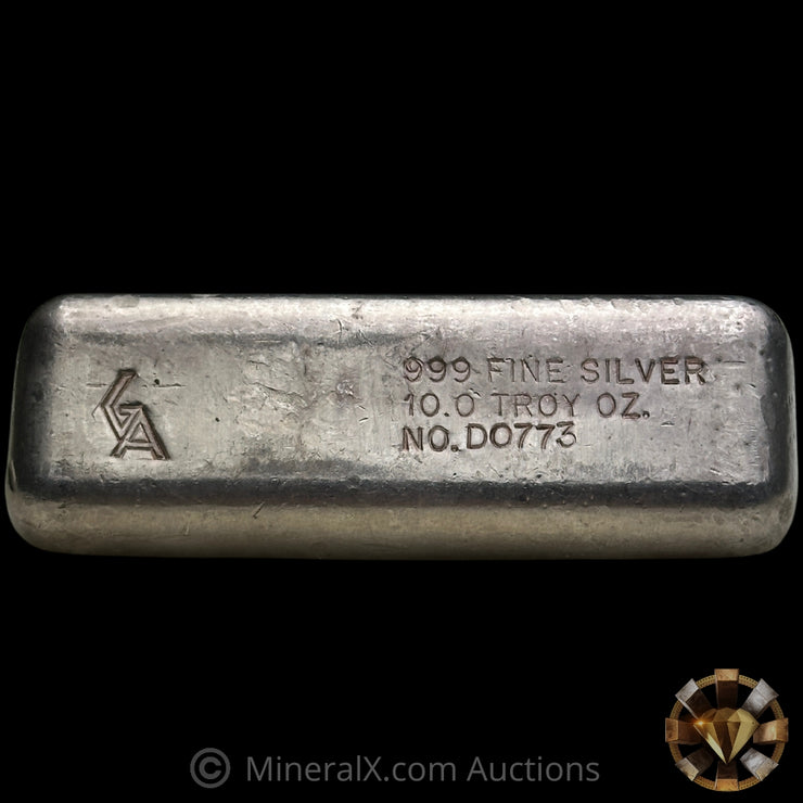 10oz GA Golden Analytical Vintage Silver Bar