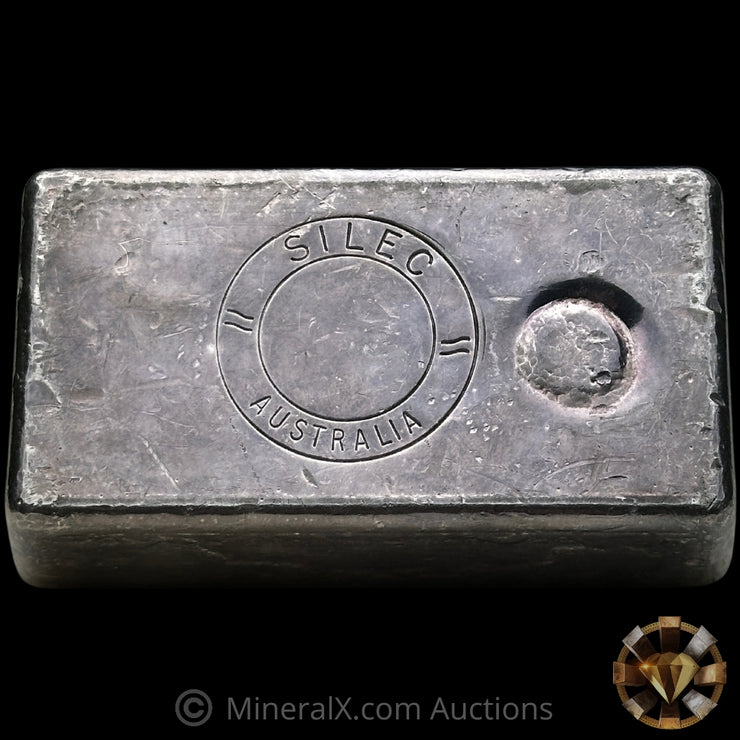 Kilo Engelhard Australia Vintage Silver Bar With Unique SILEC Reverse Counterstamp