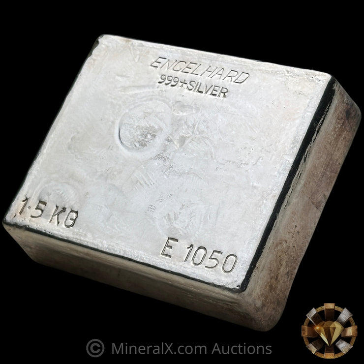 1.5kg (1 1/2 Kilo) Engelhard Australia "The Winning Way" Vintage Silver Bar With Lowest Serial Known For The Variety