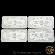 x4 1000gr Franklin Mint Vintage Sterling Silver Bank Bars (2.08oz Sterling / 1.92oz Pure Silver)