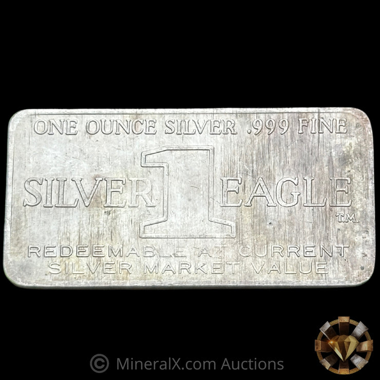 1oz 1972 W H Foster Eagle Vintage Silver Bar