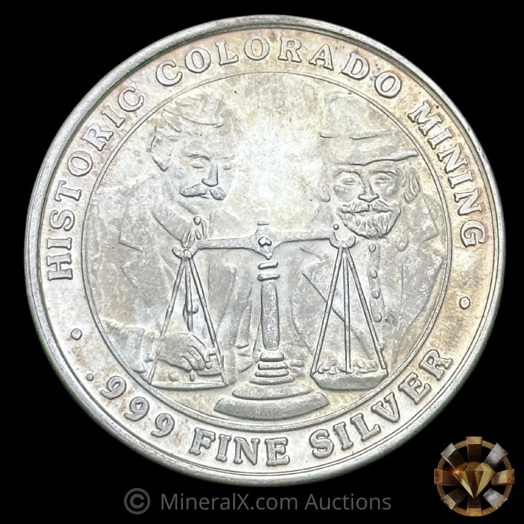 1oz Cripple Creek Colorado Mining Vintage Silver Coin