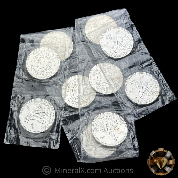 x10 1oz 1982 Engelhard Prosepector Vintage Silver Coins In Original Seals