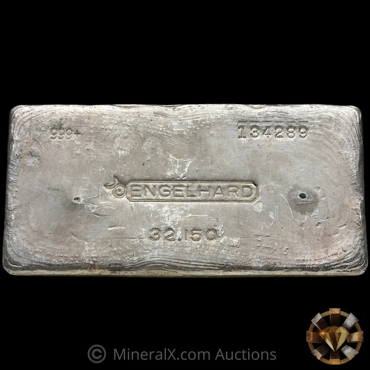 32.150oz (Kilo) Engelhard 2nd Series Bull Logo Vintage Silver Bar