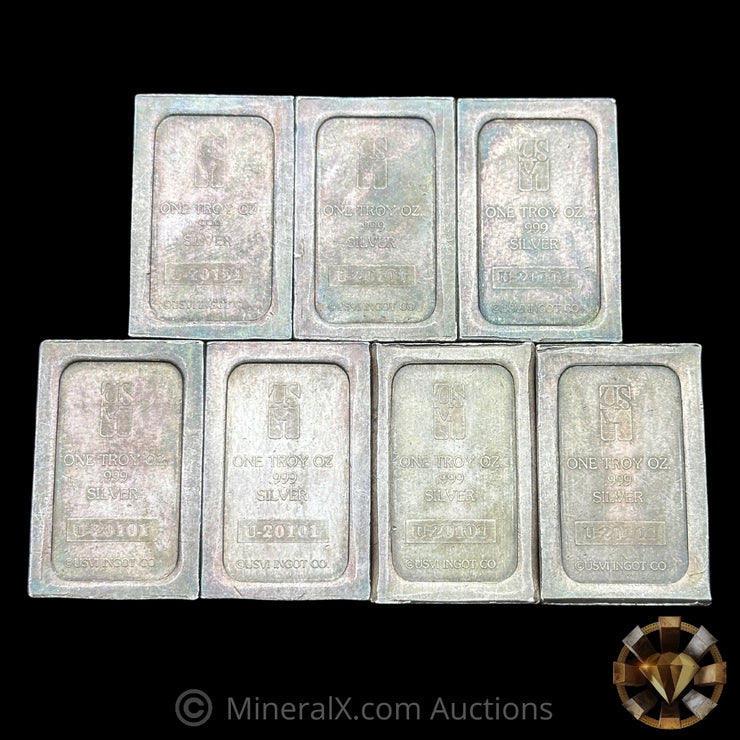 x7 1oz C Rhyne & Associates Seattle Washington USVI Vintage Silver Bars