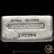 10oz Engelhard 3rd Series Bull Logo Vintage Silver Bar With Unique Linen Back
