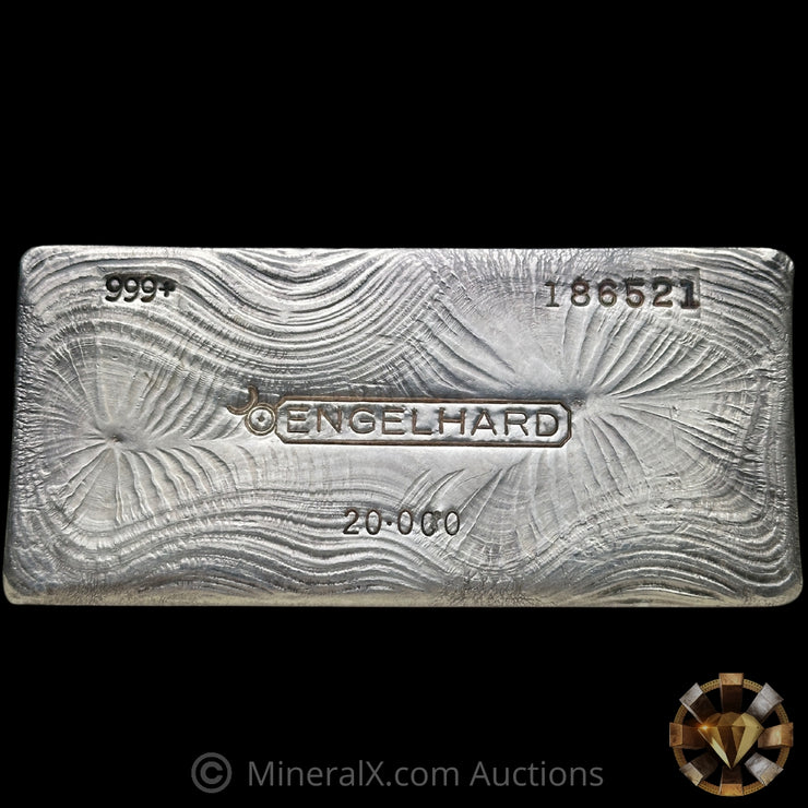 20oz Engelhard Bull Logo Vintage Silver Bar