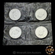 x4 1oz 1999 $5 Royal Canadian Mint RCM Maple Leaf Silver Coins