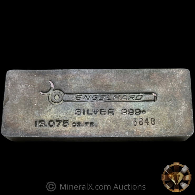 16.075oz (1/2 Kilo) Engelhard 4 Digit Bull Logo Vintage Silver Bar