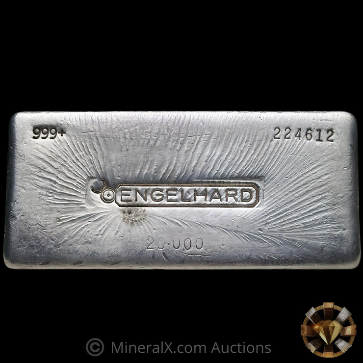 20oz Engelhard Bull Logo Vintage Silver Bar