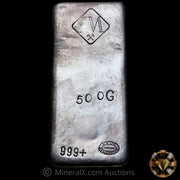 500g JM Johnson Matthey Vintage Silver Bar