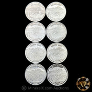 x8 1oz Swiss Bank Of America Golden West Teton Vintage Silver Rounds