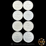 x8 1oz Swiss Bank Of America Golden West Teton Vintage Silver Rounds