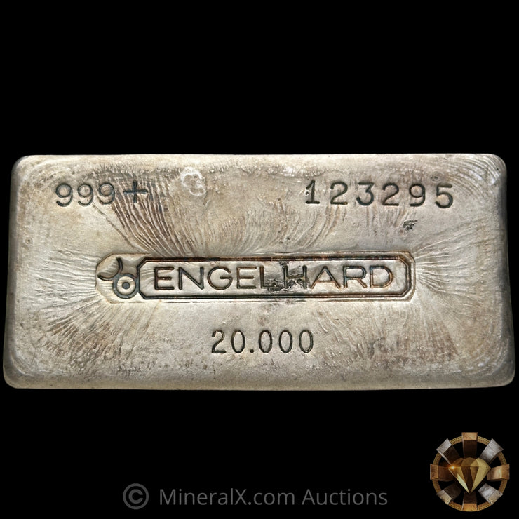 20oz Engelhard 6th Series Bull Logo Vintage Silver Bar