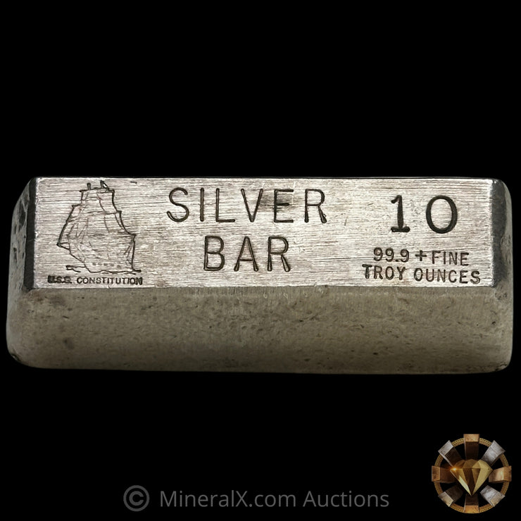 10oz USS Constitution Vintage Silver Bar