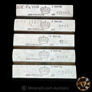 x5 5oz Crown Mint CCM Vintage Silver Bars
