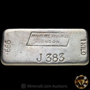 Kilo Engelhard London Landscape Variety Low 3 Digit J Prefix Serial Vintage Silver Bar