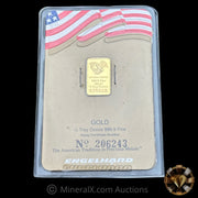 1/4oz Engelhard Gold Label Fractional Vintage Gold Bar Mint In Original Seal