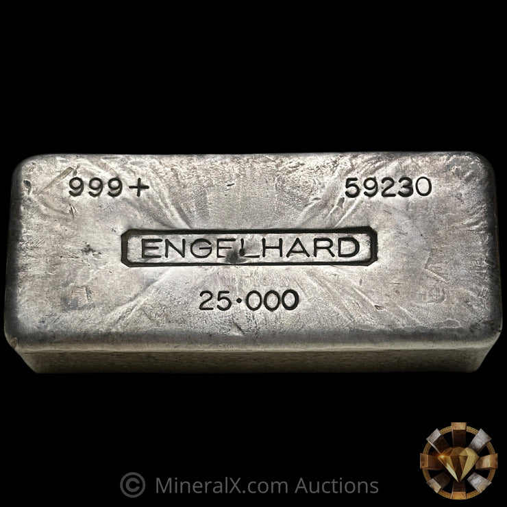 25oz Engelhard 5th Series Vintage Silver Bar (Unique Thick Mold)