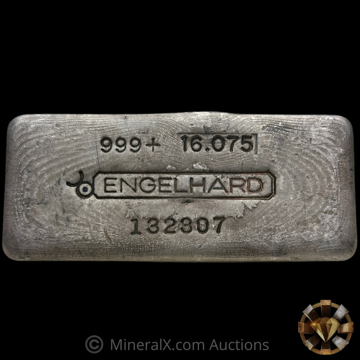 16.075oz (1/2 Kilo) Engelhard Bull Logo Vintage Silver Bar (Early Variety)