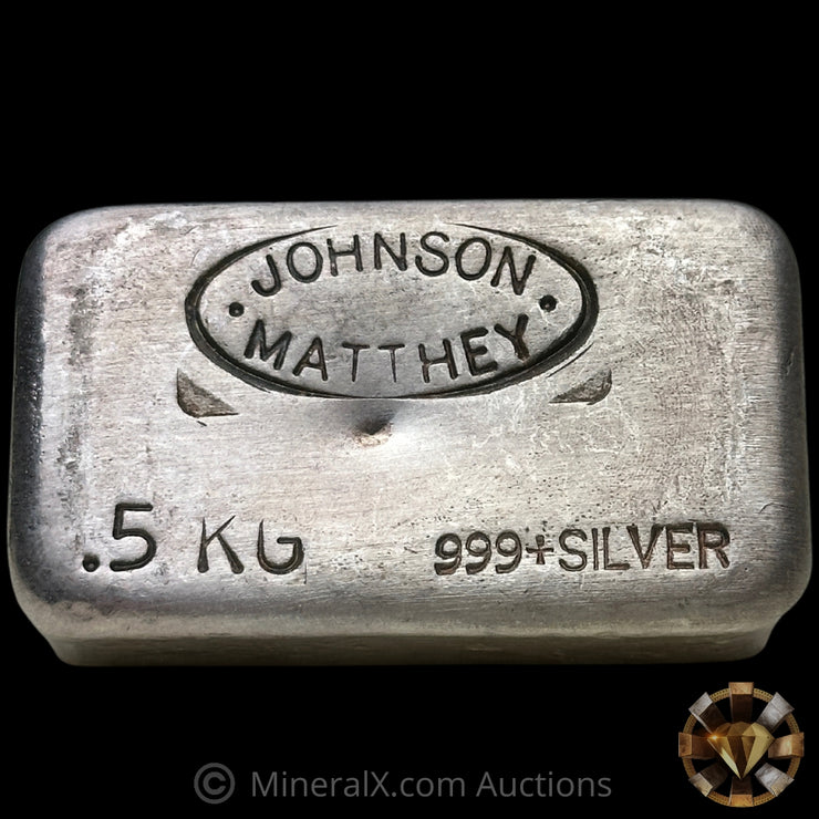 .5kg (1/2 Kilo) Johnson Matthey JM Australia Vintage Silver Bar