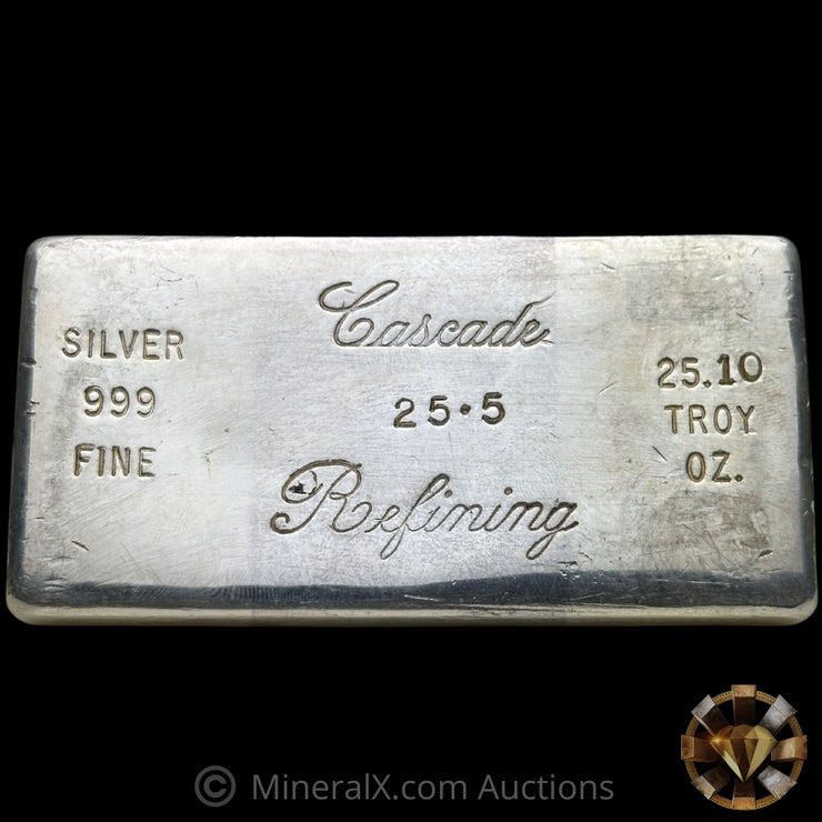 25.10oz Cascade Refining Vintage Silver Bar