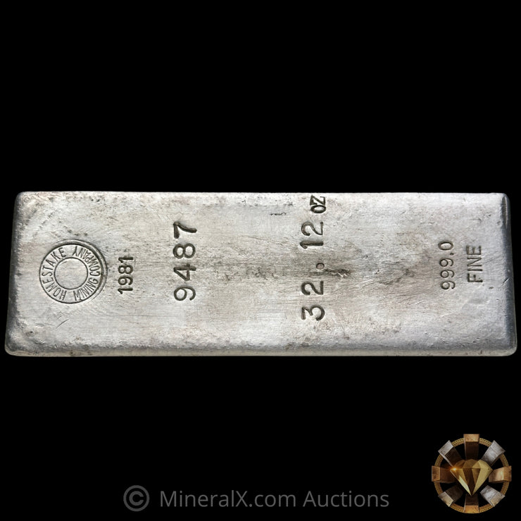 32.12oz (Kilo) 1981 Homestake Mining Company Vintage Silver Bar