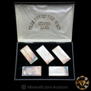 x5 3oz W H Foster "From Out Of The West" Vintage Silver Bar Set With Complete Original Box