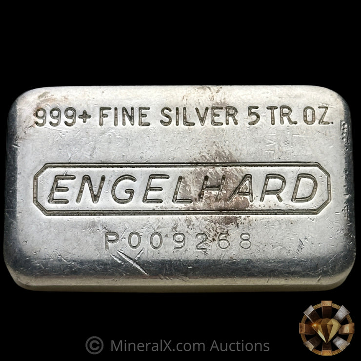 5oz Engelhard P Loaf Vintage Silver Bar