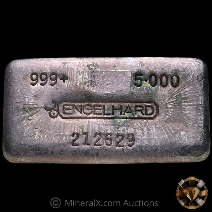 5oz Engelhard Bull Logo Vintage Silver Bar