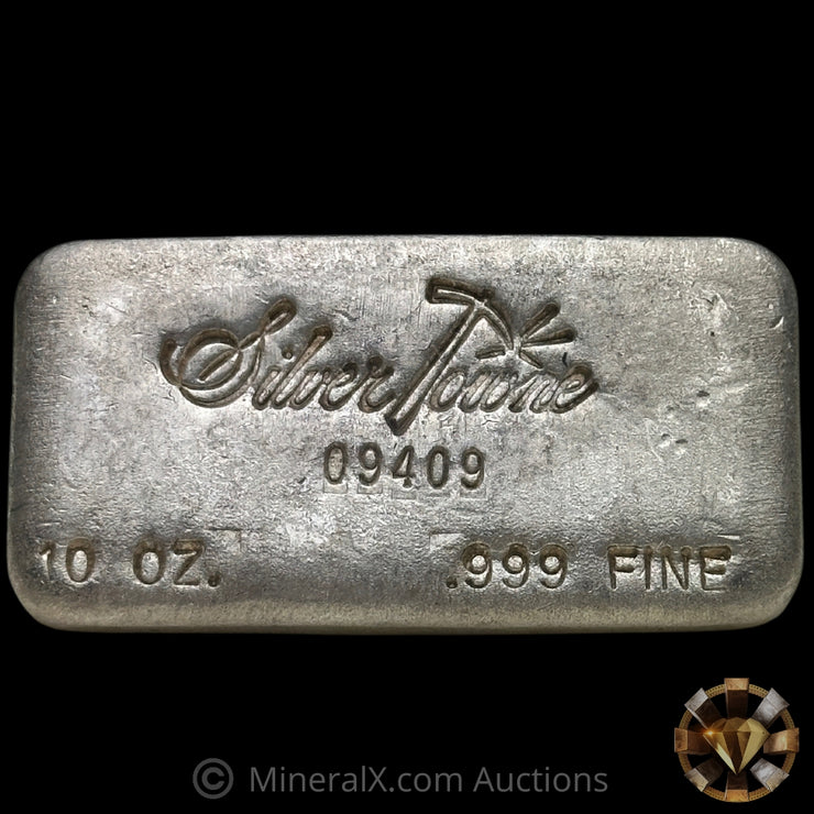 10oz Silvertowne Gridback Vintage Silver Bar