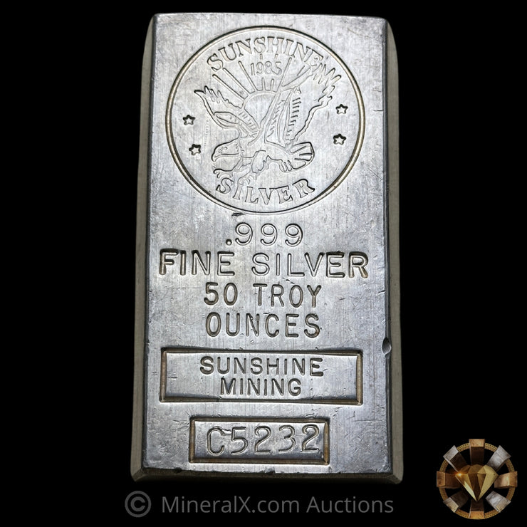 50oz Sunshine Mining Vintage Silver Bar