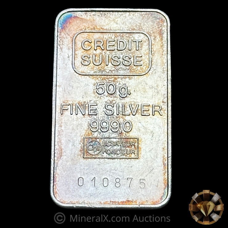 50g Credit Suisse Vintage Silver Bar